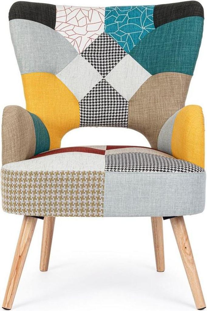 Sessel Galatea 68 x 92 x 65 cm Kautschukholz Sperrholz Polyester Mehrfarbig