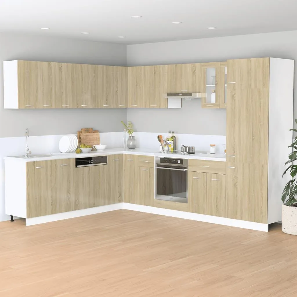 Meuble bas de cuisine pour cuisinière coloris chêne Sonoma 60 cm