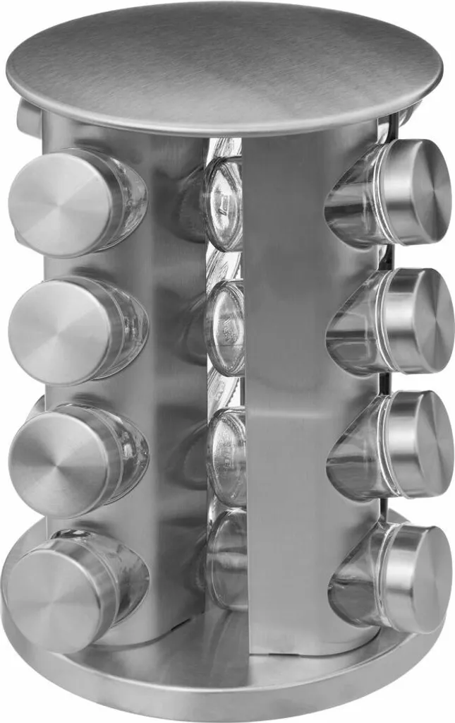 Carosello Spezie Professionale 5Five | Acciaio Inox e 16 Barattoli