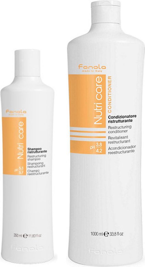Fanola Nutri Care Restructuring Shampoo 350ml + Fanola Nutri Care Restructuring Conditioner 1000ml