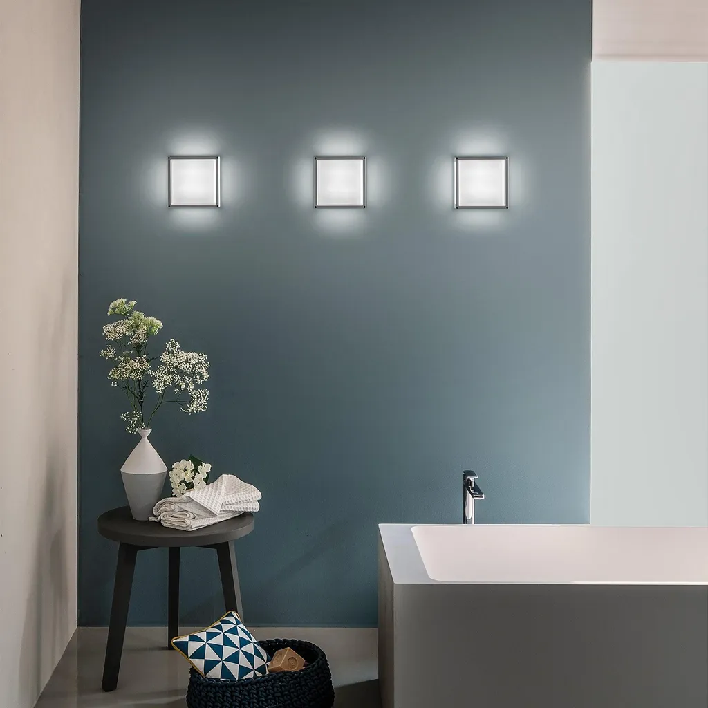 Applique Murale LED Carrée 25cm IP54 Éclairage Blanc Chaud 3000K