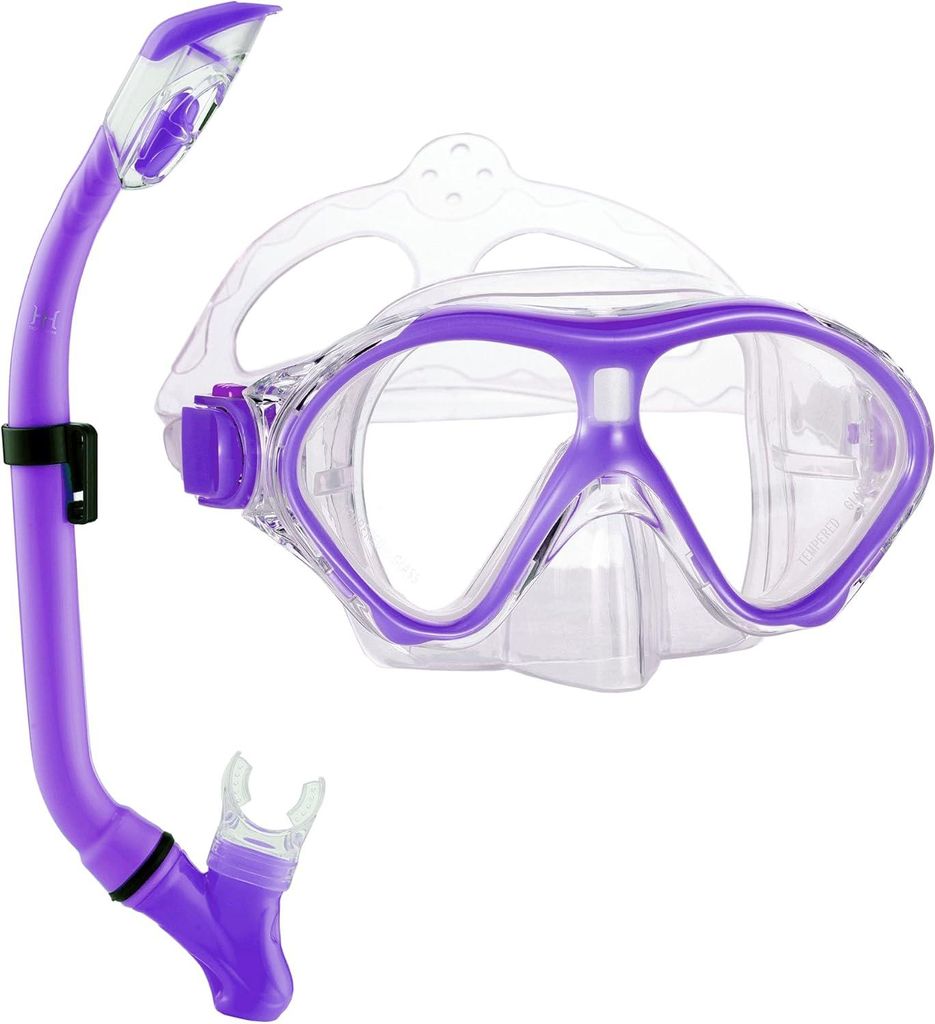 Faltbare Silikon-Trockenschnorchel und Anti-Leck Anti-Beschlag Schnorchelset für Kinder -