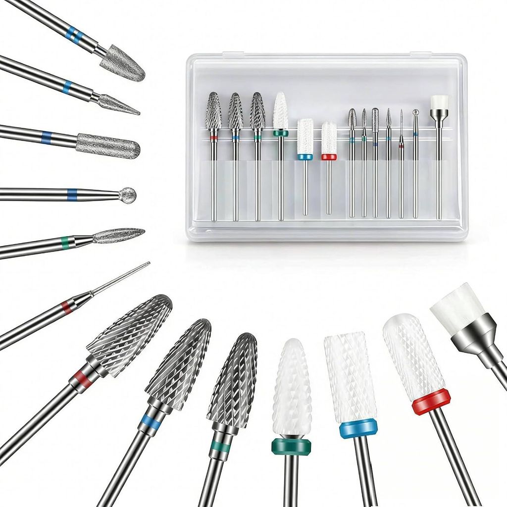 13 Nagelfräser Bits Professioneller Karbid Diamant Bohrer Produktbild 