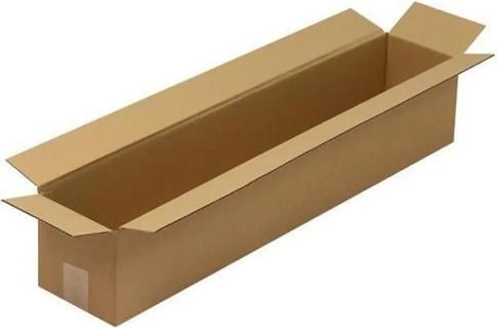 Caisse carton longue 80x15x15cm simple cannelure pour expédition