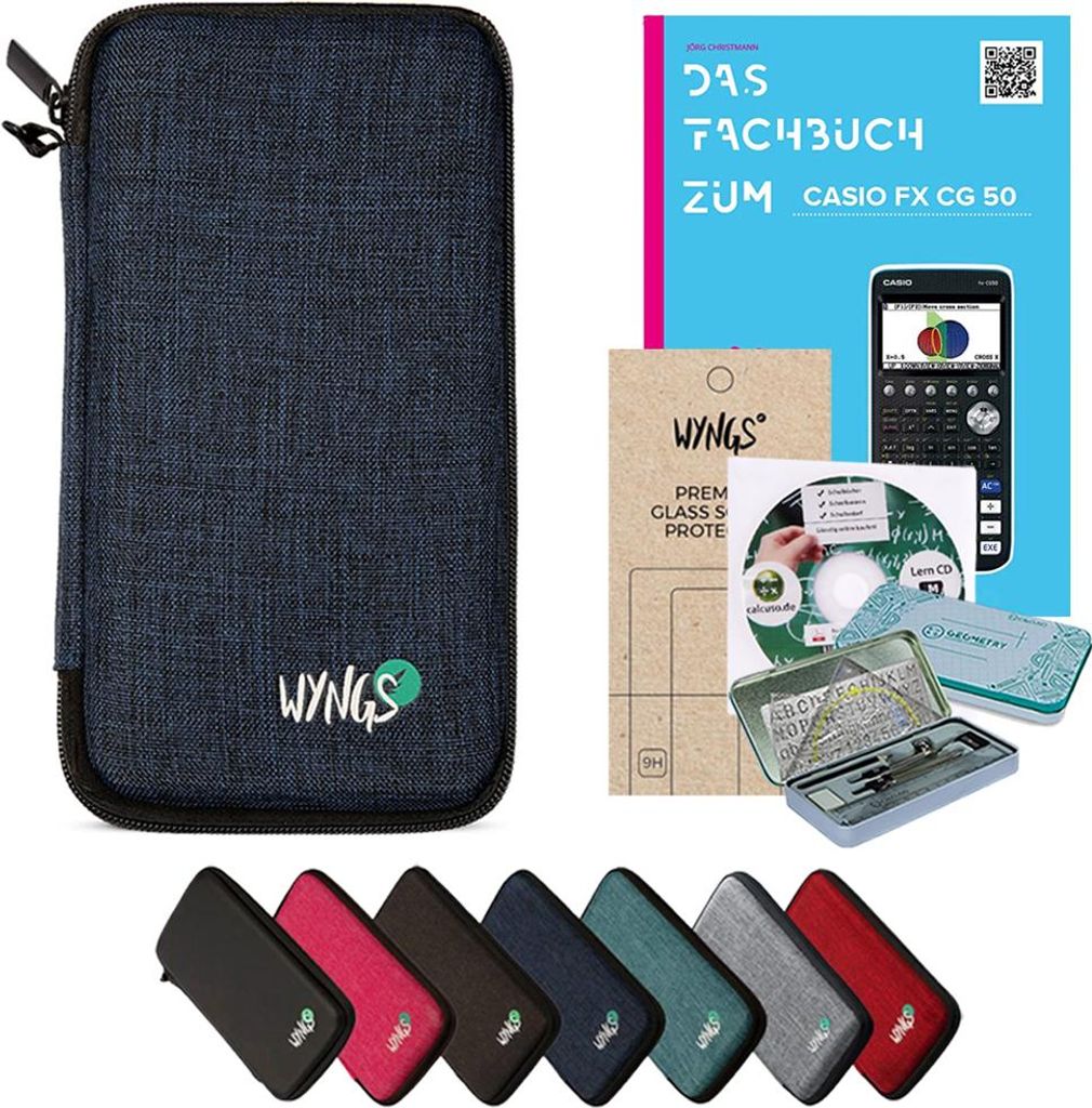 CALCUSO Zubehör Streberpaket Blau kompatibel für Taschenrechner Casio FX-CG 50
