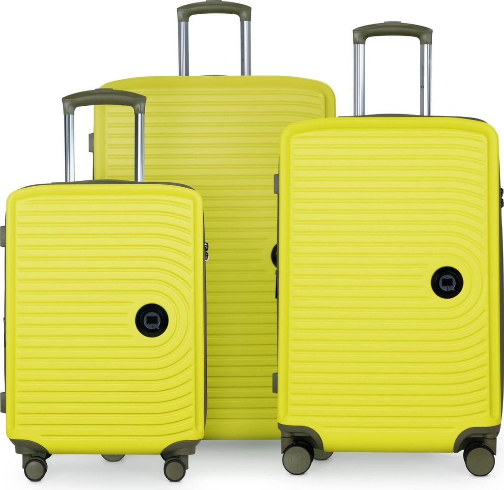 HAUPTSTADTKOFFER - Mitte - Koffer-Set 3 Reisekoffer Hartschalentrolleys XXL Erweiterung, 4 Doppel-Rollen Reisegepäck Hardcase Luggage (S, M & L) T...