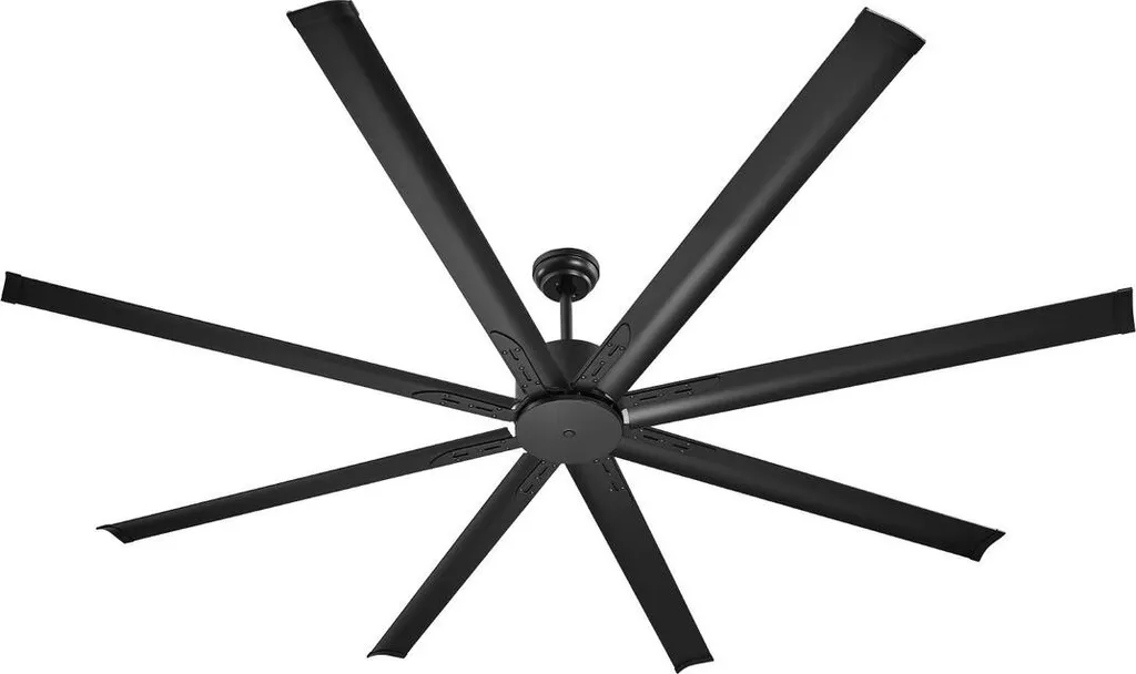 Ventilateur plafond silencieux 213 cm aluminium noir contre la chaleur