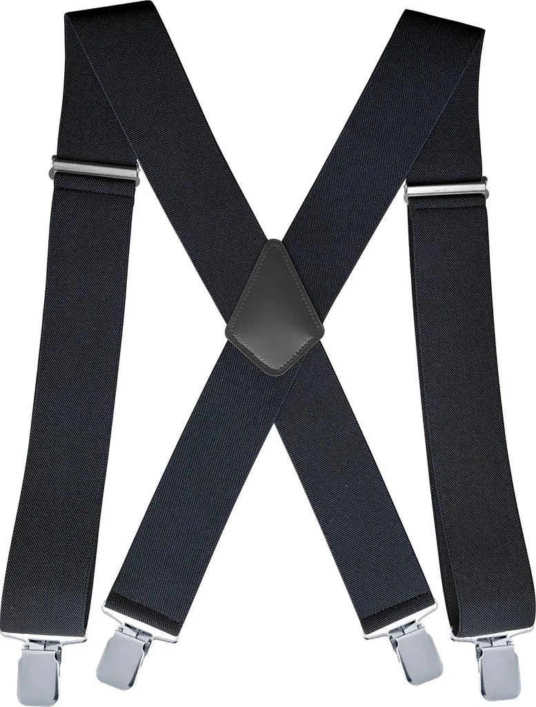 Bretelle Uomo X-Back Elastiche Regolabili Con Clip In Metallo: Look Classico, Vestibilità Universale - 5