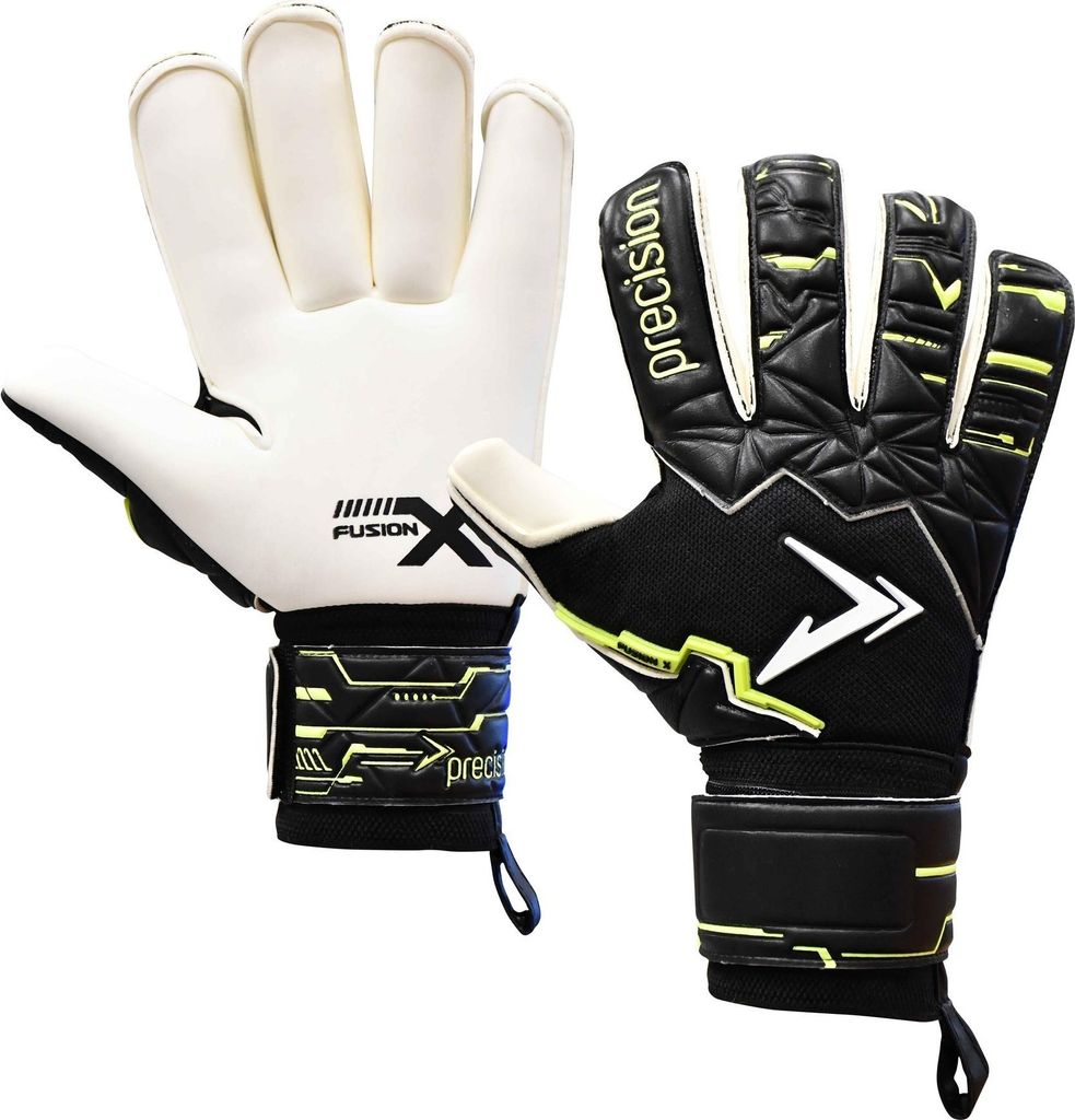 Precision - "Fusion X Pro Giga" Torhüter-Handschuhe für Herren/Damen Unisex RD3685 (9) (Schwarz/Fluoreszierendes Gelb)