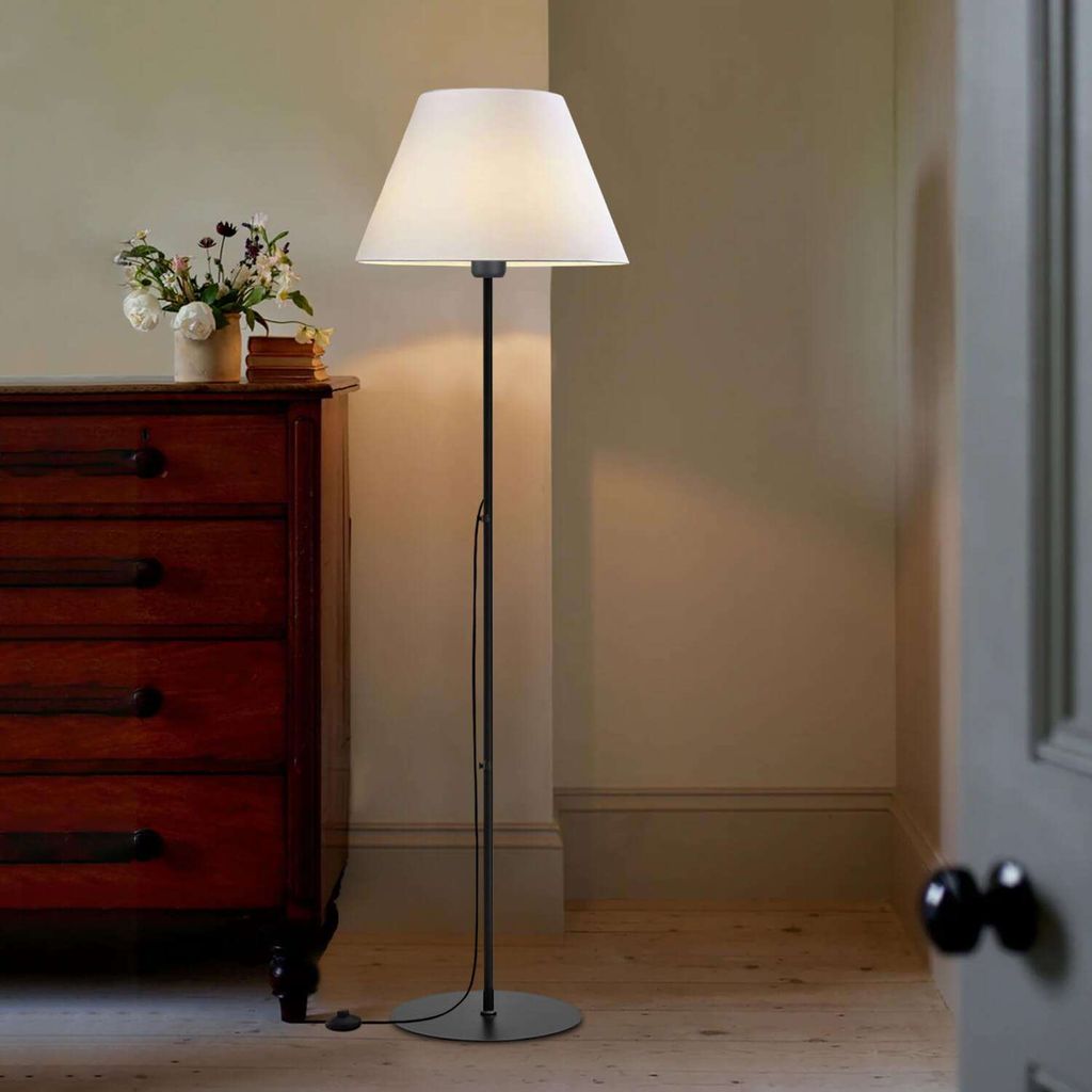 Opviq, 241801, Stehlampe, Creme, METALLKÖRPER, 35 x 35 x 152 cm