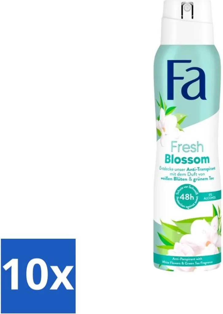 Déodorant Fa Fleur Fraîche lot de 10 sprays pour le sport