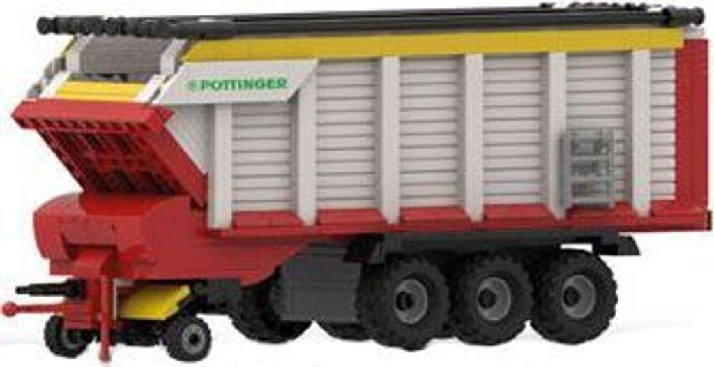 A model of a Pöttinger Jumbo agricultural trailer, likely a toy or promotional item.