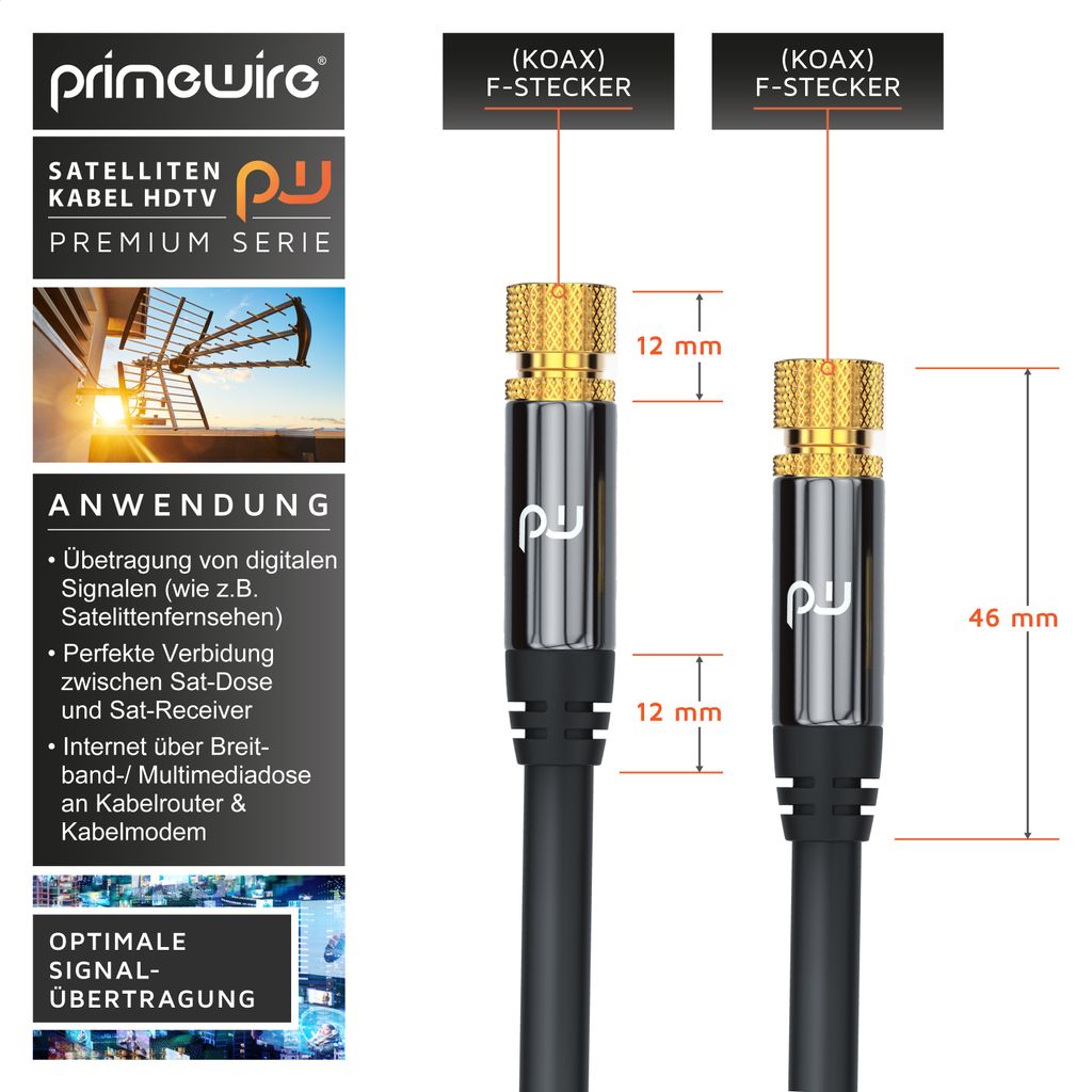 Cavo Segnale Antenna 15 Metri Cavo Coassiale Antenna Bianco Doppio Schermo: Lungo 15 Metri, Alta Qualit&agrave; Per Segnale TV O Radio Antenna Cavo