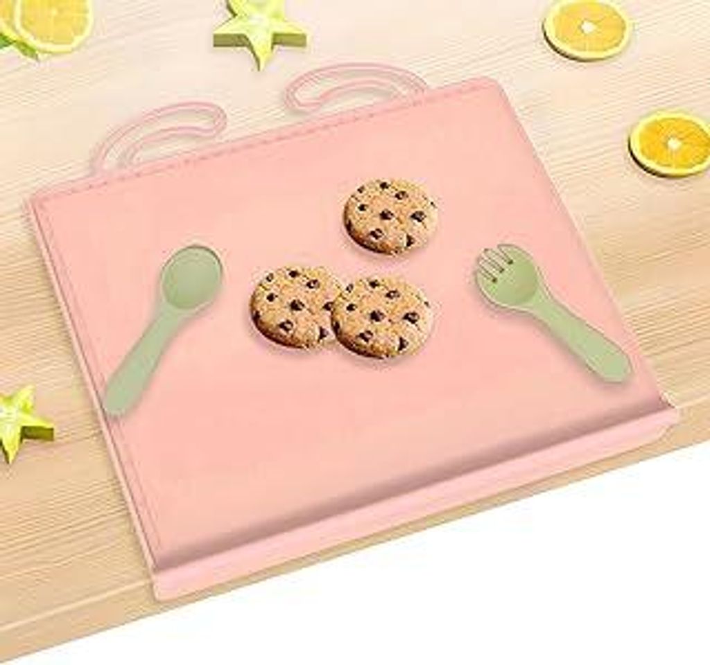 Kinder Platzset, Rutschfestes Kinder Tischset, Silikon Platzdeckchen Abwaschbar 26,5 x 30,6 cm, Schmutzabweisend, für Küche, Esstisch, Spülmasch...
