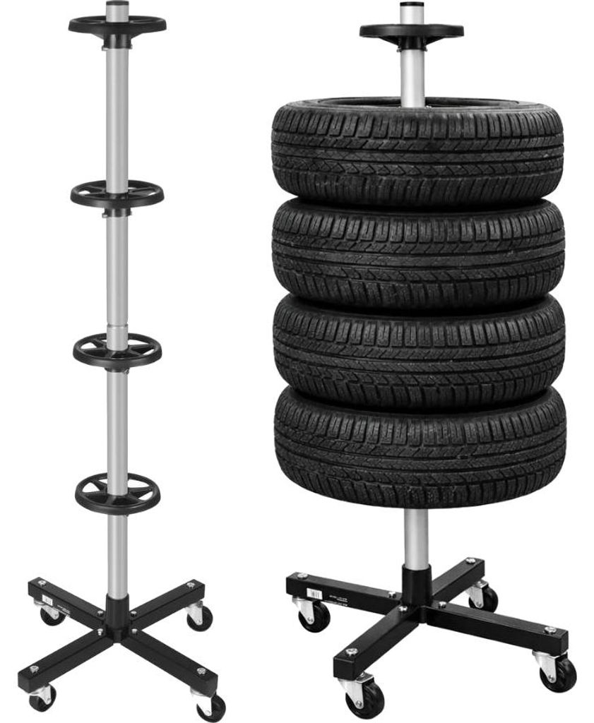 KRAFT&DELE | Felgenbaum fahrbar, bis 235 mm, Reifenständer mit Rollen für Reifen, Reifenbaum für Felgen & Kompletträder - stabil, platzsparend ...