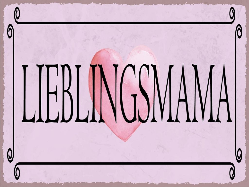 vianmo Blechschild 30x40 cm Lieblingsmama Herz Geschenk