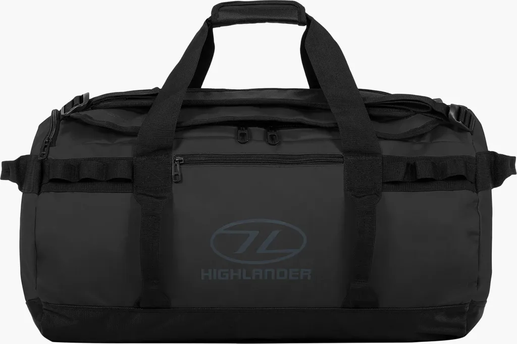 Highlander Storm Kitbag 45L Nero: Borsa Palestra e Outdoor Indistruttibile