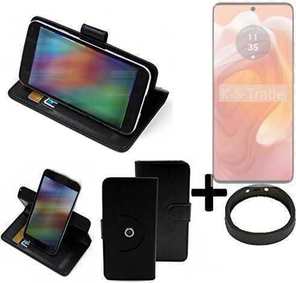 K-S-Trade Case Schutz Hülle kompatibel mit Motorola Edge 50 Ultra + Bumper Handy Hülle Flipcase Smartphone Cover Handy Schutz Tasche Walletcase