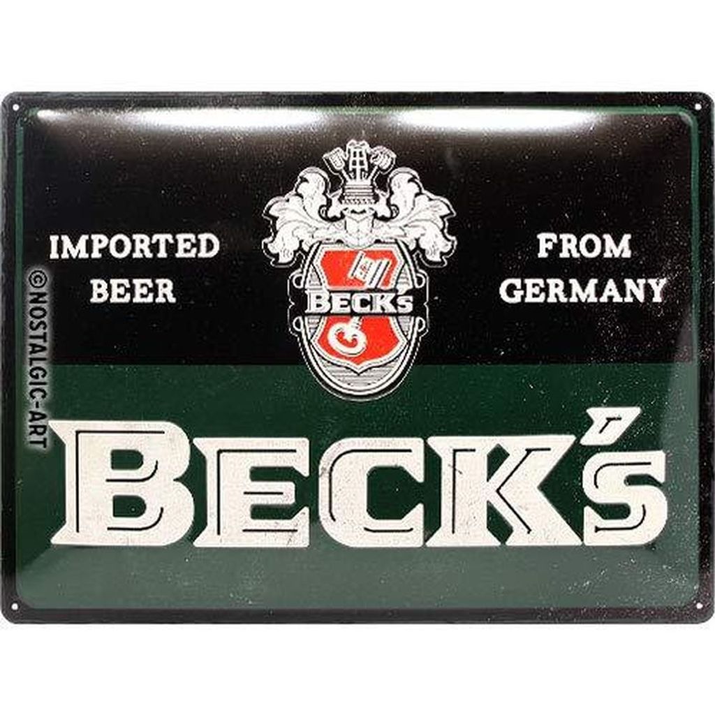Nostalgic-Art - Enseigne en tôle 30 x 40 cm - BECK'S - Logo Image du produit 