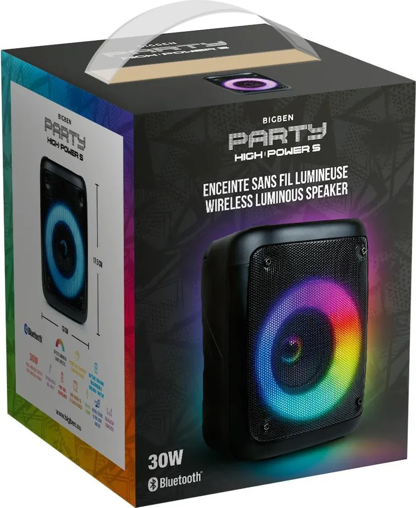 Enceinte Bluetooth lumineuse portable 30W PARTYBTHPS taille S LED - 7