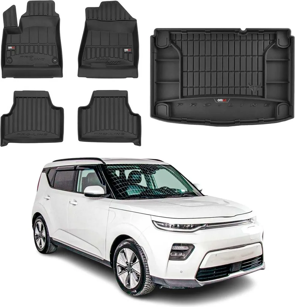 Accessori Kia E-Soul: Kit Tappetini 3D e Protezione Baule TPE 2019-2022
