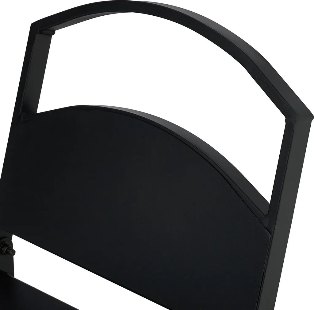 Range-bûches pliable en acier robuste pour cheminée et poêle à bois