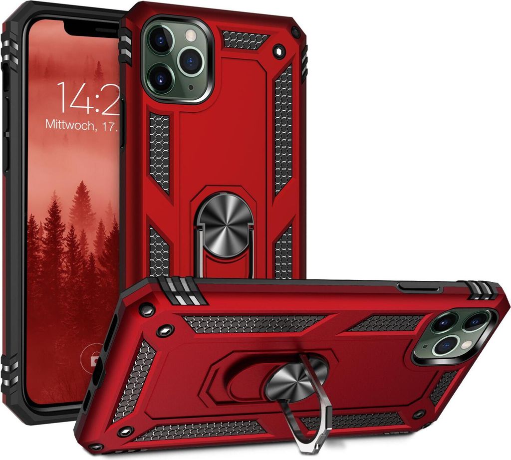 Armor Outdoor Handyhülle für Apple iPhone 11 Pro Max Handy Panzer Case Cover Schutzhülle Farbe: Rot