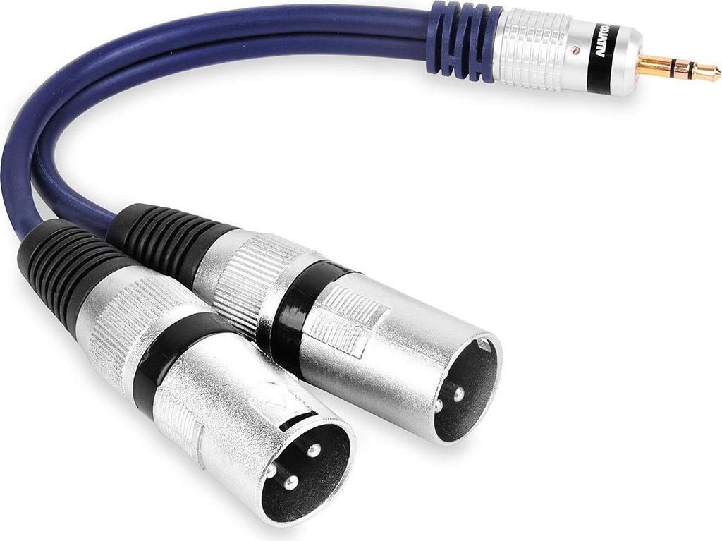 ADAPTER Klinkenstecker 3,5 mm Stereo - 2x XLR-Stecker VITALCO (A2)