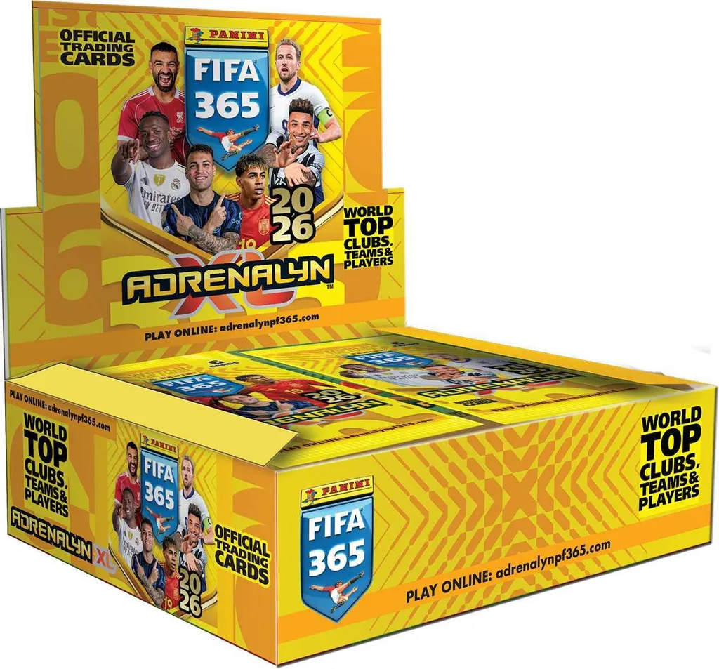 Boîte Panini FIFA 365 2025/2026 Adrenalyn avec 144 Cartes Inédites