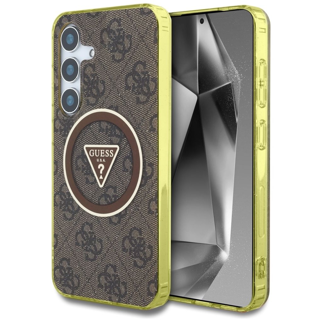 Etui Guess 4G Glitter Triangle Buttons Magsafe Do Samsung Immagine del prodotto 