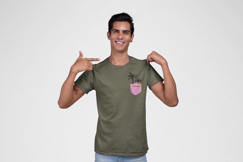 D&B Uni Polo PO00023 Palm Pocket MilitärGrün-Größe 2XL