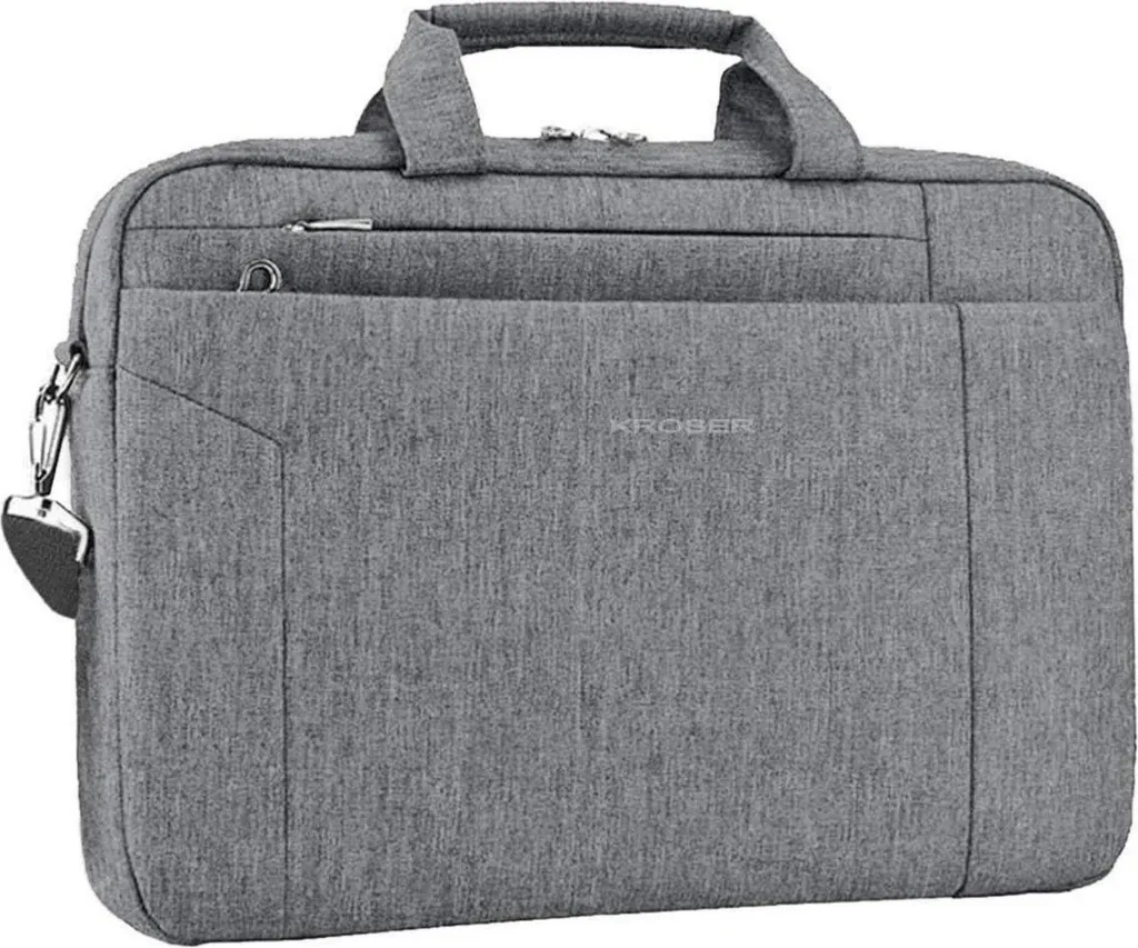 KROSER Sacoche Ordinateur Portable 15,6 Pouces - Mallette Grise PC