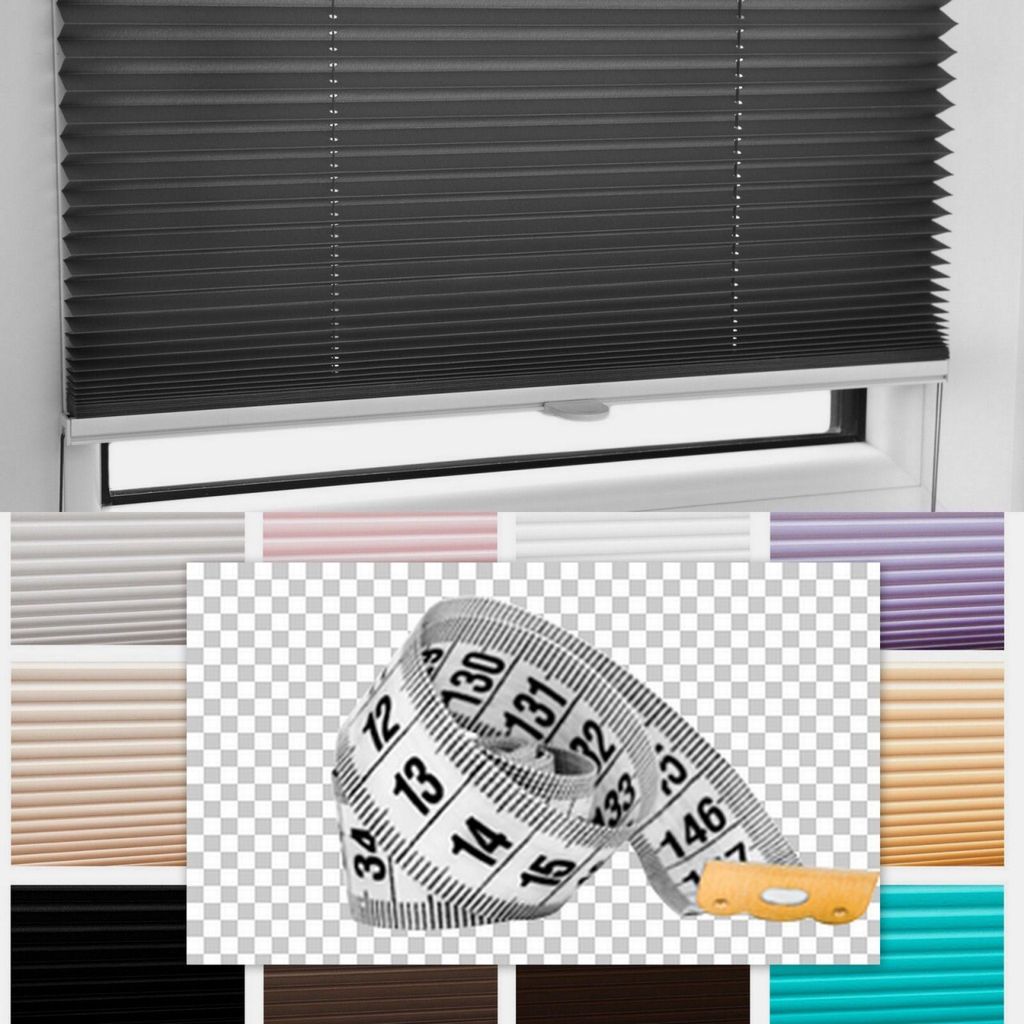 Massanfertigung Plissee auf Maß bis 150 cm Breite und 100 cm Länge weiss schwarz sand und weitere Fa