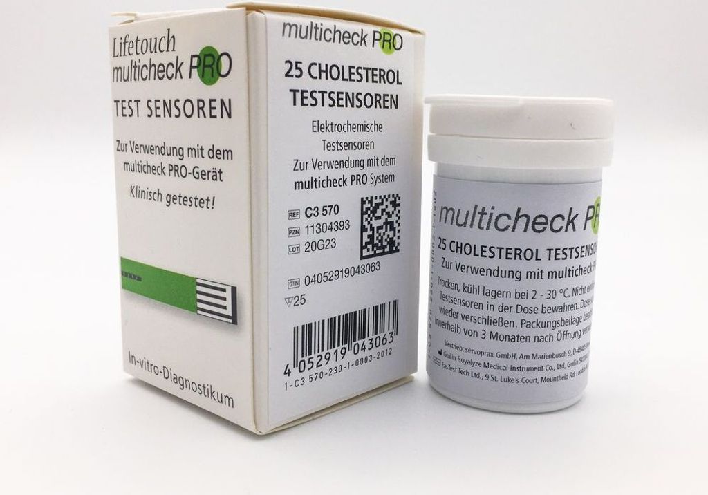Lifetouch Multicheck PRO Cholesterol-Sensoren 25Stk Produktbild 