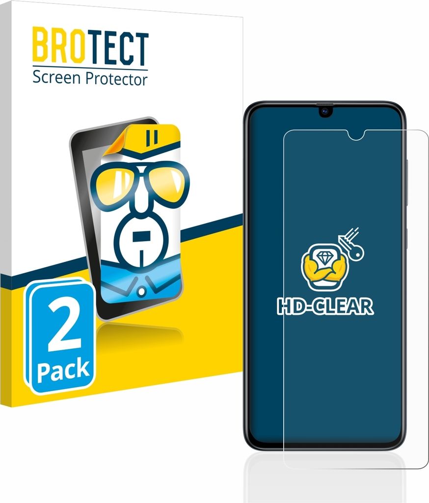 2x Für Samsung Galaxy A70 Schutzfolie BROTECT Displayschutz Display Schutz Folie Klar Transparent
