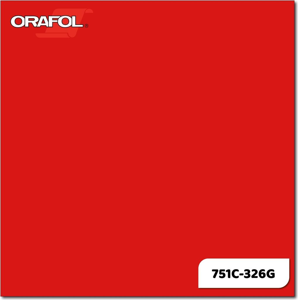 Plotterfolie ORACAL 751C-326G Signalrot glänzend 31,5 x 20 cm