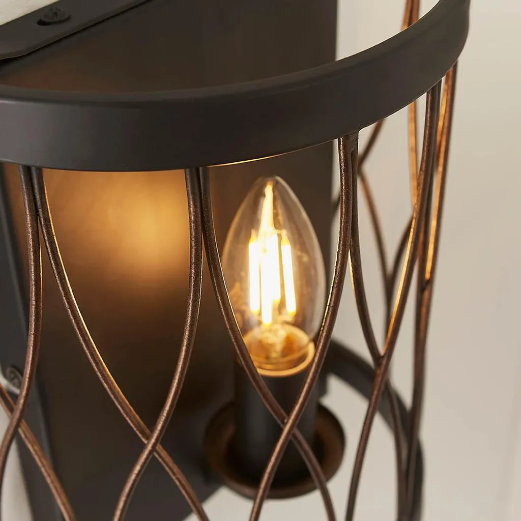 Applique murale de chambre HESTON noir mat éclairage d'appoint E14 Endon