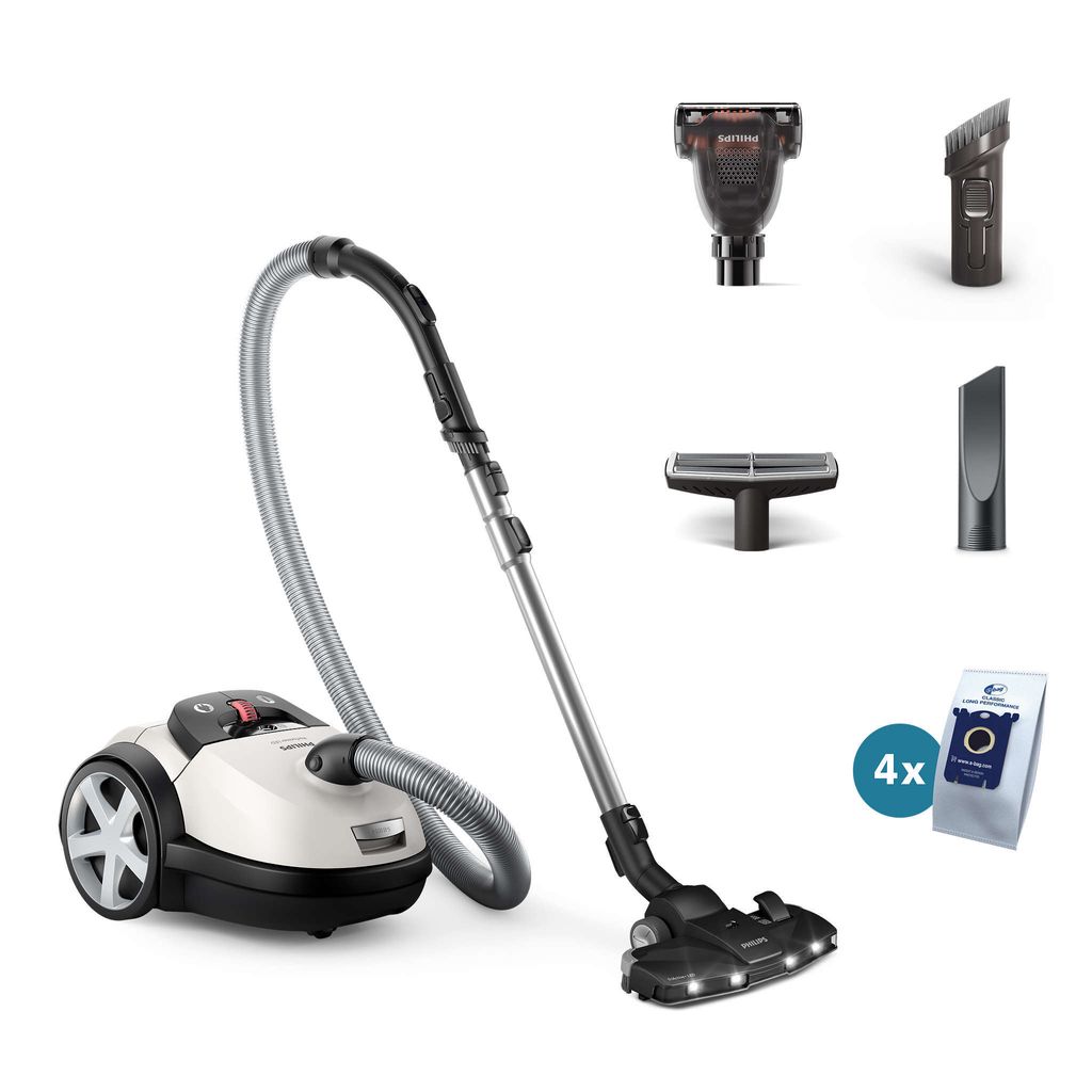Philips 8000 series XD8142/12, 900 W, Zylinder-Vakuum, Trocken, Staubbeutel, 4 l, HEPA