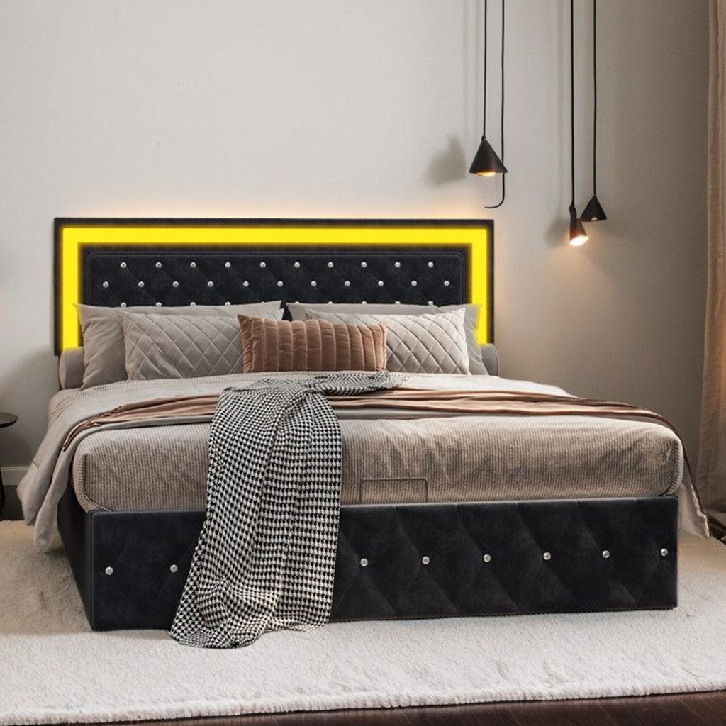Čalúnená posteľ Fortuna Lai 160x200 cm Manželská posteľ s Obrázok produktu 