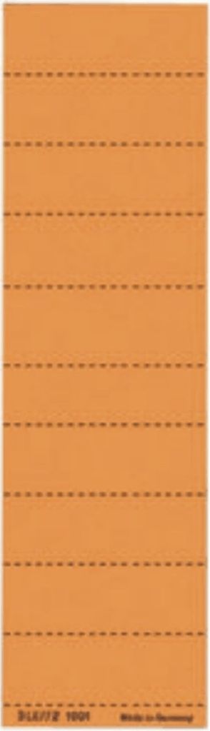 Beschriftungsschilder für Vollsichtreiter 60x21mm orange VE=40x100 St