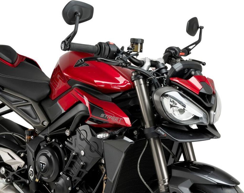 PUIG 21594J Naked Front Spoiler passend fuer TRIUMPH STREET TRIPLE 765 RS Mattschwarz