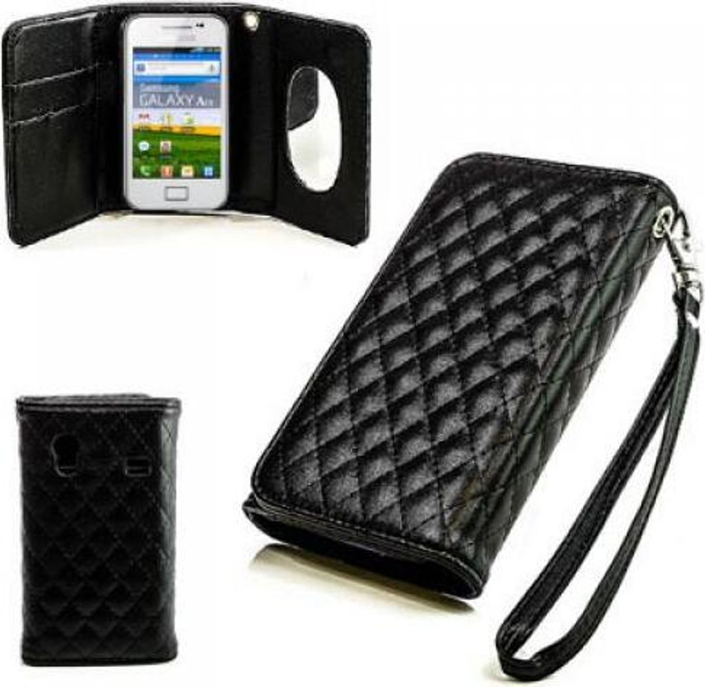 Samsung Galaxy Ace S5830 S5830i Booksytle Handtasche Mirror Schwarz