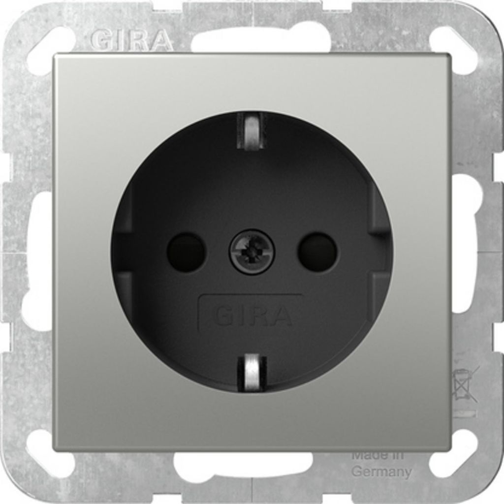 GIRA 4188600 SCHUKO System 55 Edelstahl Produktbild 