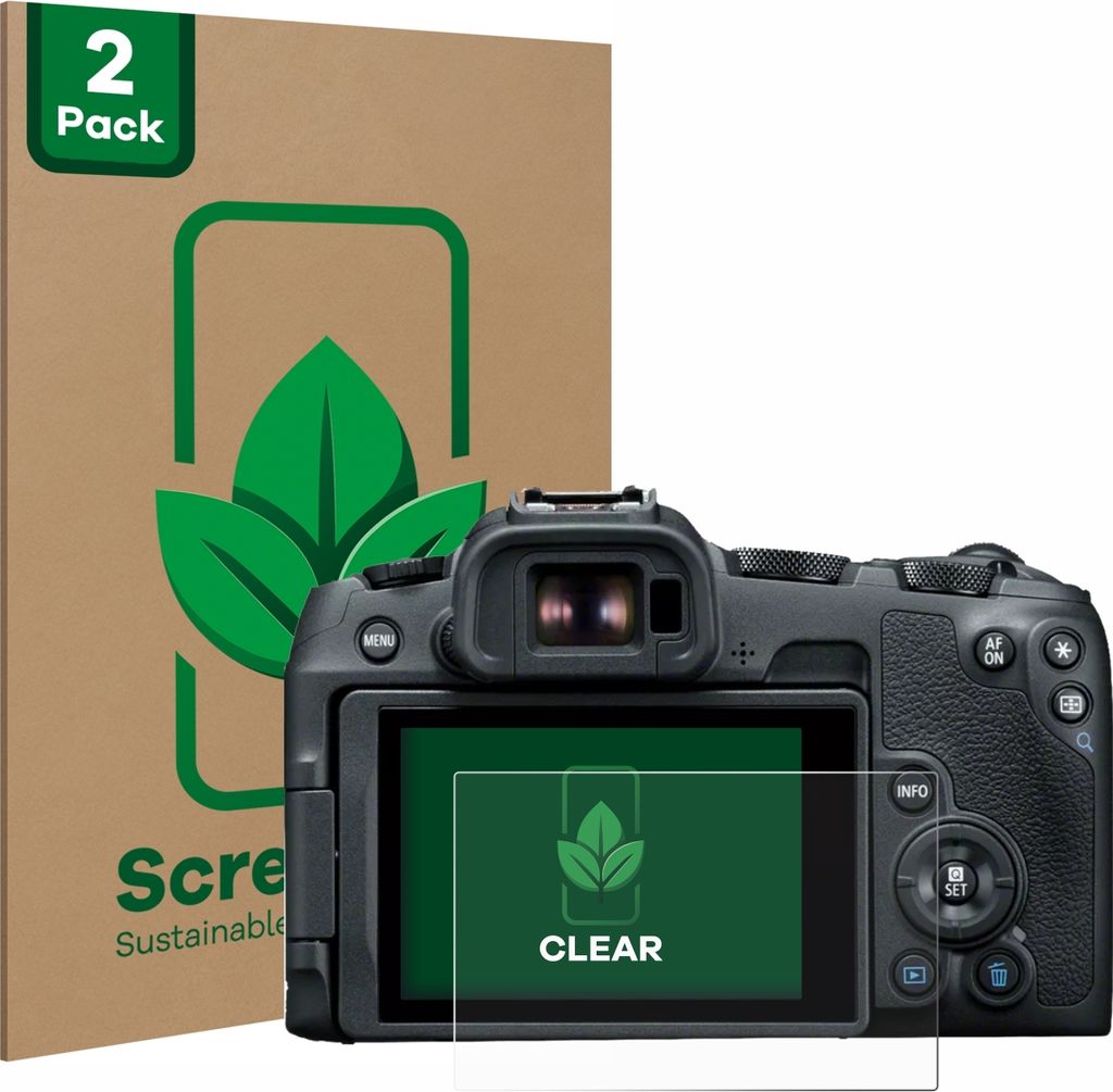 2x ScreenLeaf Schutzfolie für Canon EOS R8 nachhaltiger Displayschutz Display Schutz Folie Klar Transparent