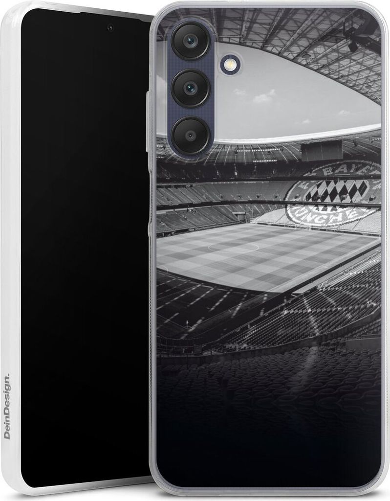 DeinDesign Slim Hülle für Samsung Galaxy A25 5G Silikon Case Ultra Dünn Handyhülle FC Bayern München FCB Stadion