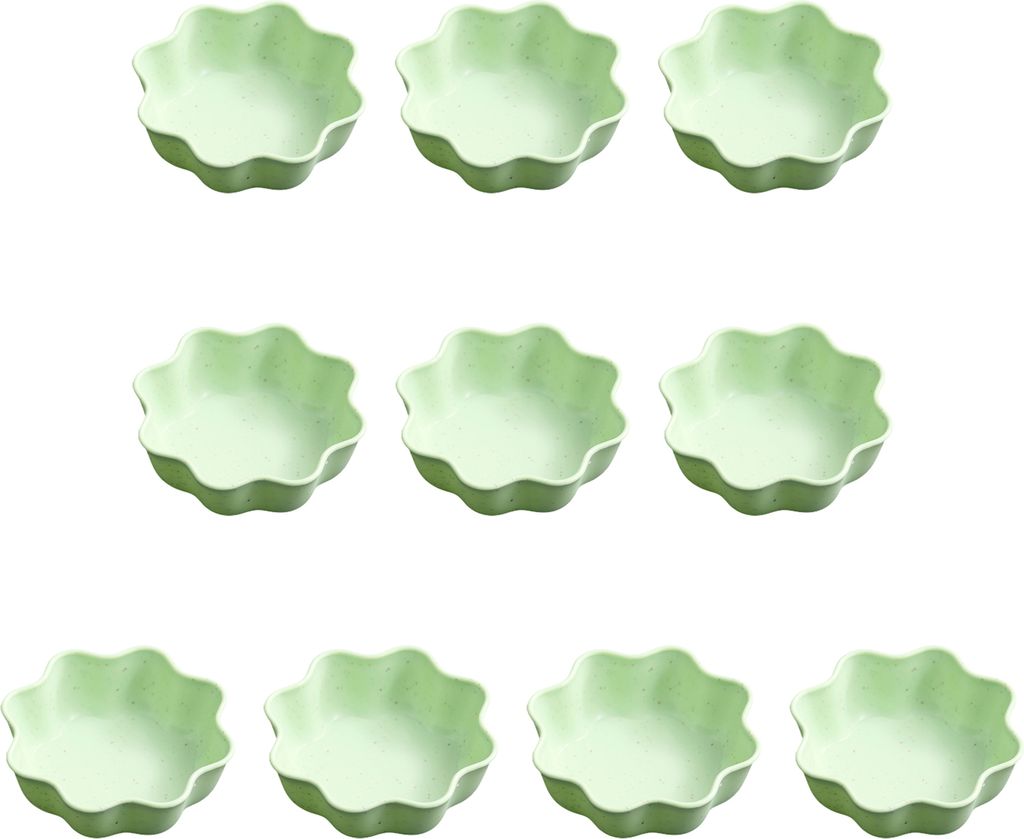 10 Stück Dip-Schale, glatte Oberfläche, lebensmittelecht, wiederverwendbar, runde/Blumenform, Küchen-Dip-Sauce-Schüssel, Haushaltswaren