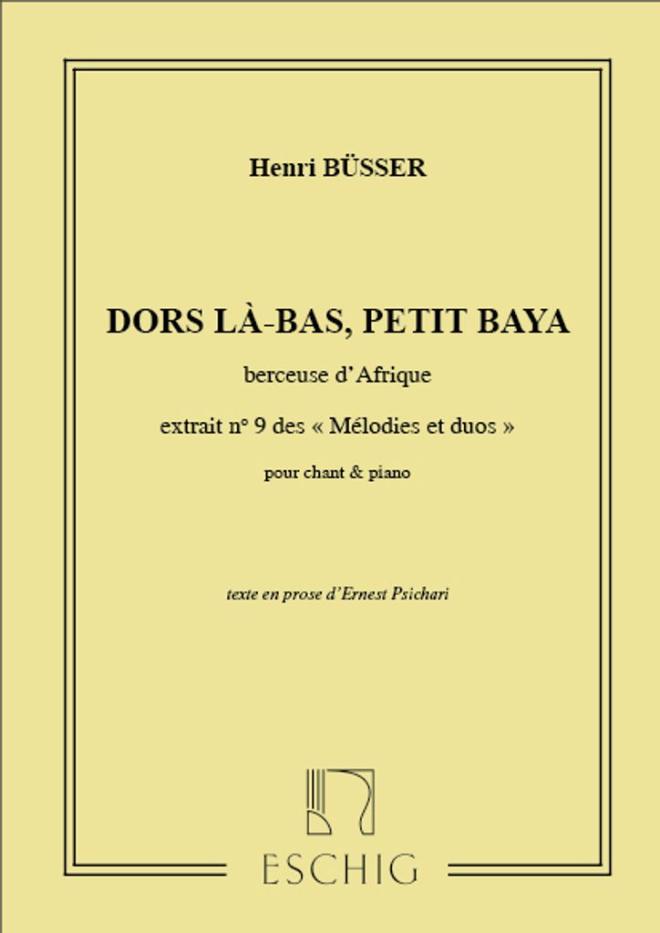 Busser Dors La-Bas..Cht-Piano (Psichari Vocal and Piano
