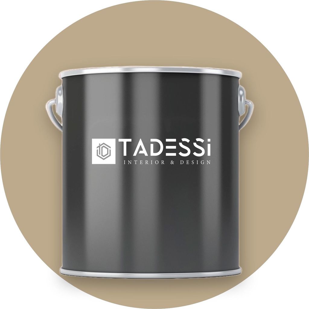 TADESSI Wandfarbe Beige - Haselnussbraun - abwaschbare Innenfarbe matt - Dispersionsfarbe - Geruchsarm und Lösemittelfrei - 5 Liter Gebinde