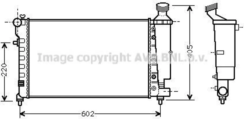 Radiateur de moteur pour Saxo et 106 - Remplacement OE 1330A8