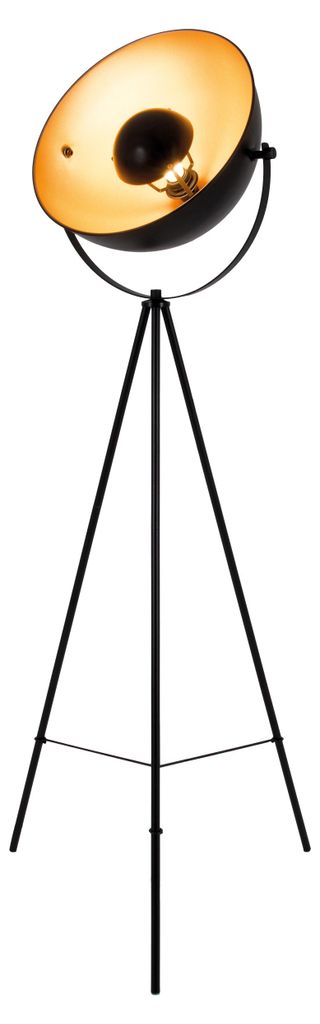 Lampa podłogowa Bernice E27 Ø40cm czarna Zdjęcie produktu 